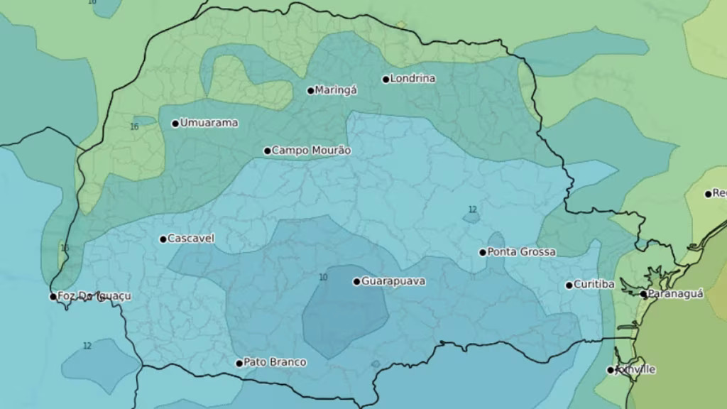 Massa de ar frio avança sobre o Paraná e Londrina pode registrar 10ºC no fim de semana