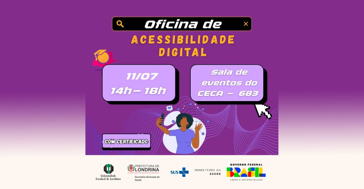 Oficina gratuita ensina estratégias para tornar conteúdos digitais mais acessíveis