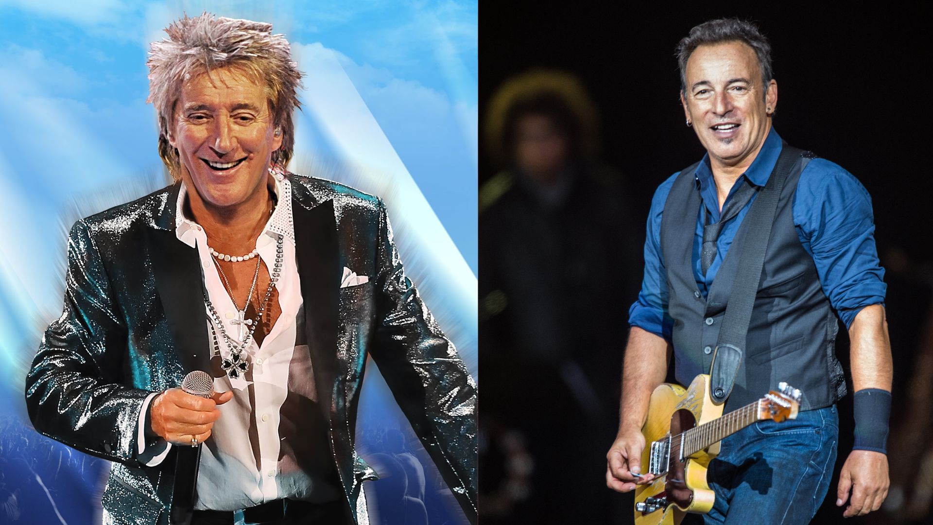 Springsteen e Rod Stewart mostram força nas paradas aos 75 e 80 anos