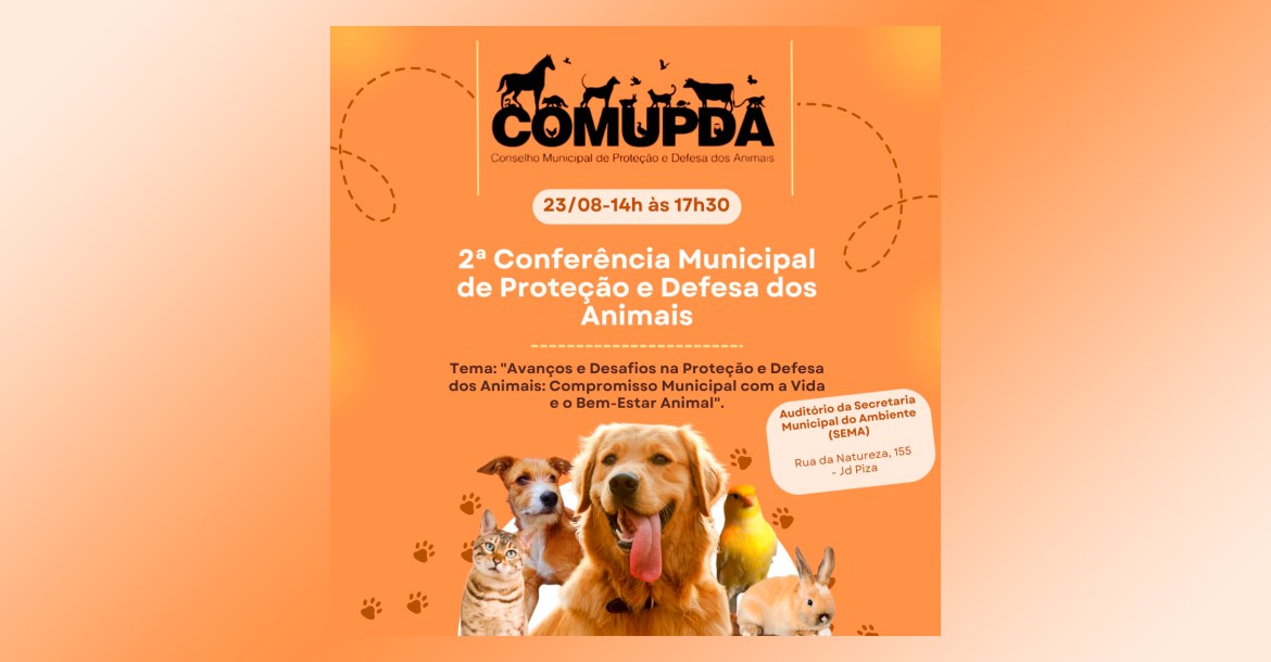 Londrina terá 2ª Conferência de Proteção e Defesa dos Animais no sábado (23)