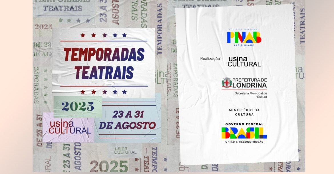 Usina Cultural apresenta quatro espetáculos de 23 a 31 de agosto
