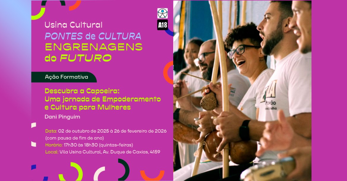 Usina Cultural recebe inscrições para oficina de capoeira para mulheres