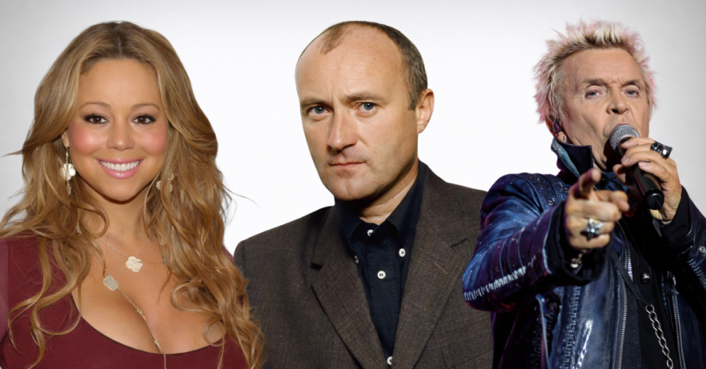 Mariah Carey, Phil Collins e Billy Idol são indicados ao Rock & Roll Hall Of Fame