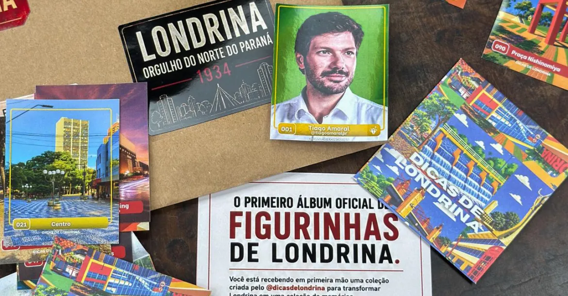 Álbum inédito transforma história, cultura e atrações de Londrina em figurinhas