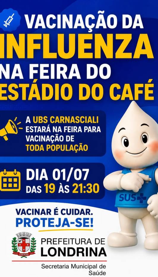 Prefeitura realiza drive-thru de vacinação contra a gripe nesta quarta (1º)