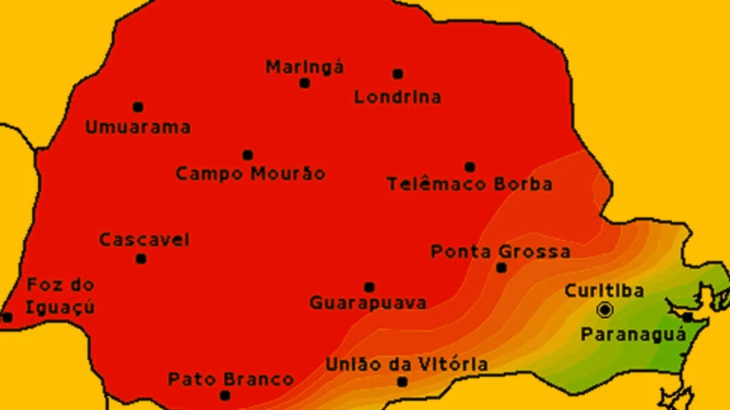 Paraná registra quase 40ºC em domingo de calor extremo
