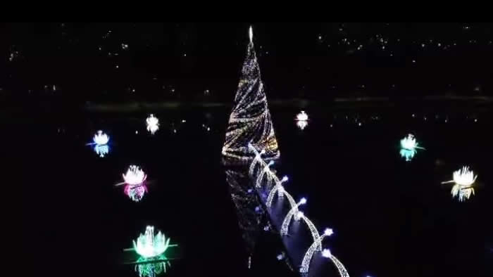 Árvore de Natal no Lago Igapó em Londrina será inaugurada nesta quinta