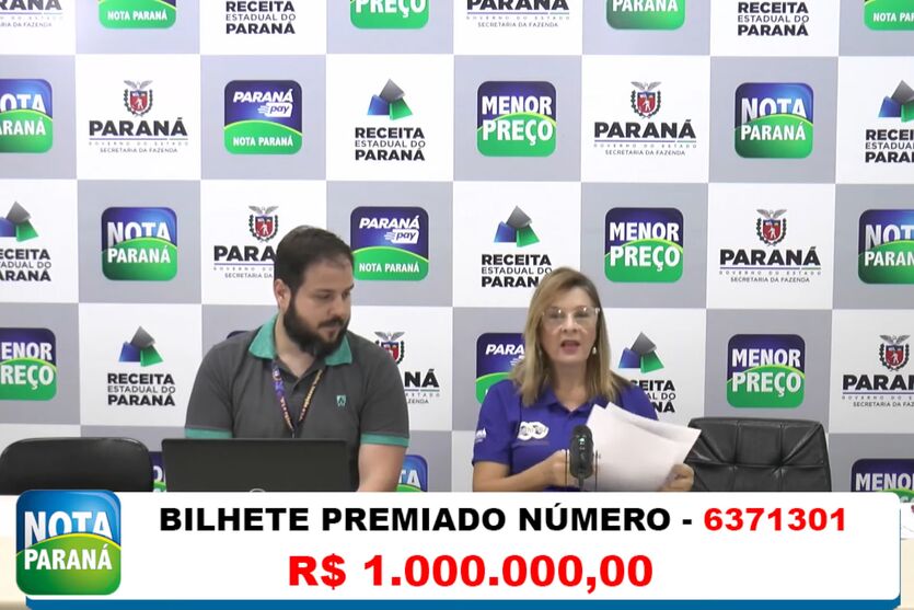 Morador de Londrina é contemplado com R$ 1 milhão do Nota Paraná