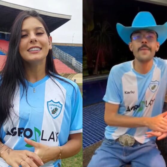 Ana Castela e Luan Pereira vestem camisa do LEC e mandam recado
