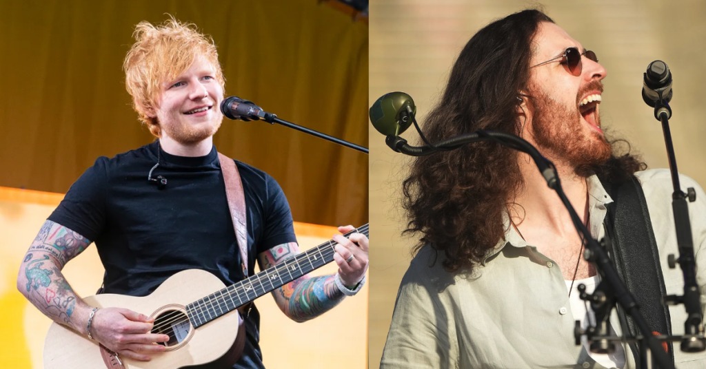 Ed Sheeran faz participação especial em show do cantor irlandês Hozier