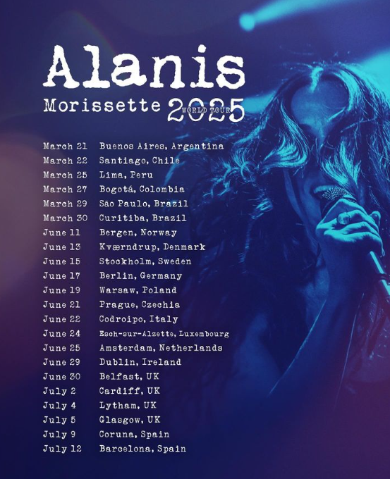 Alanis Morissette anuncia show em Curitiba em 2025
