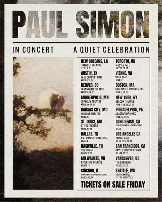 Paul Simon desiste de aposentadoria e anuncia volta aos palcos